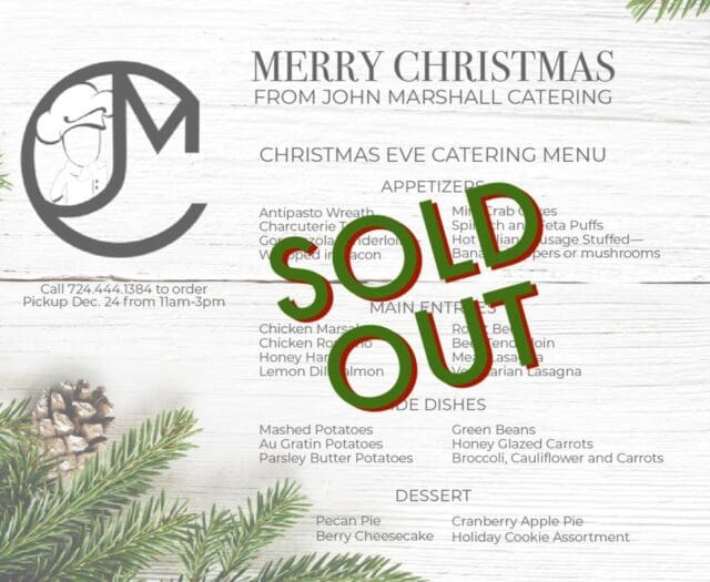 Christmas Eve Catering Menu - John Marshall Catering
